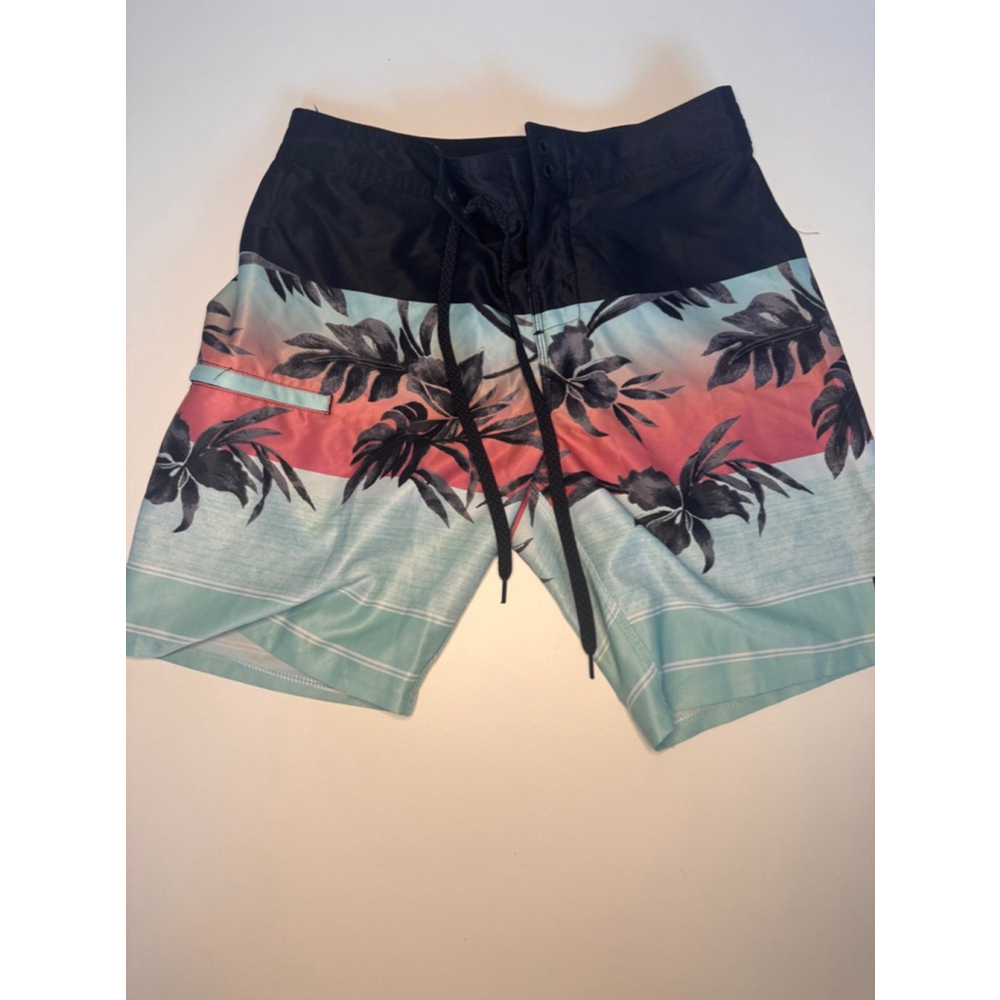 Men's 360 Surf Swim Trunks Shorts Size 28 Black Blue